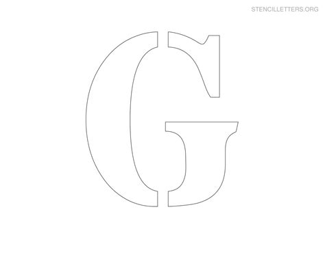 Letter G Stencil Printable