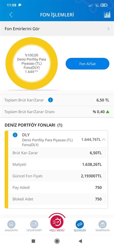 Denizbank Yat R M Hesab Fon Aktar M Sorunu Ikayetvar