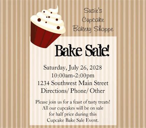 30 Bake Sale Flyer Wording | Example Document Template