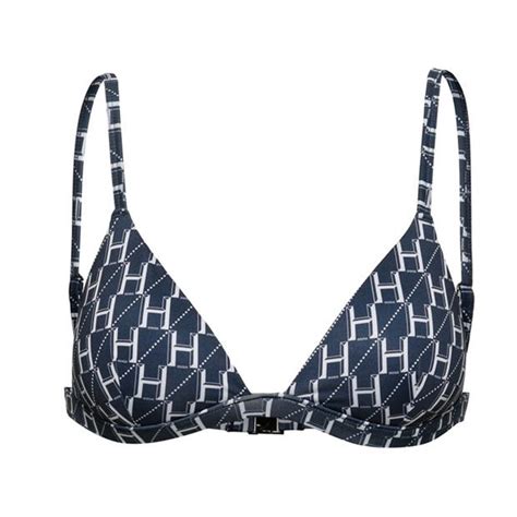 Hugo Monogram Triangle Bikini Top Studio