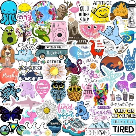 Sticker Pack Laptop Stickers Cute Stickers Vinyl Water Etsy