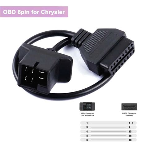 Adaptador OBD1 A OBD2 Para Chrysler Conector De Extensi N De Esc Ner De