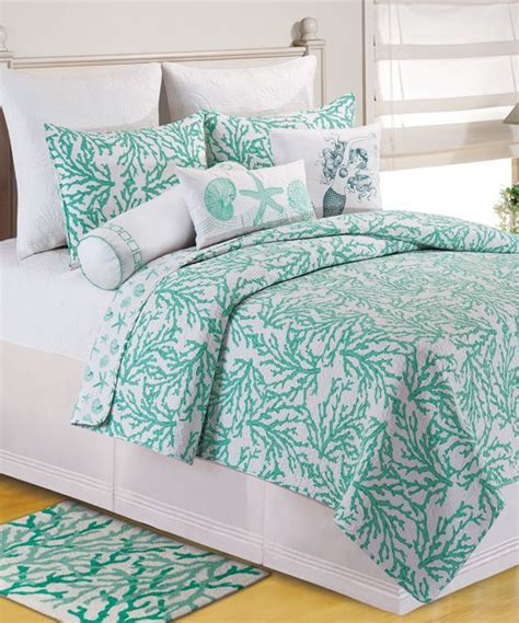 Seafoam Fauna Quilt Zulily Beach Bedding Sets Beach Bedding