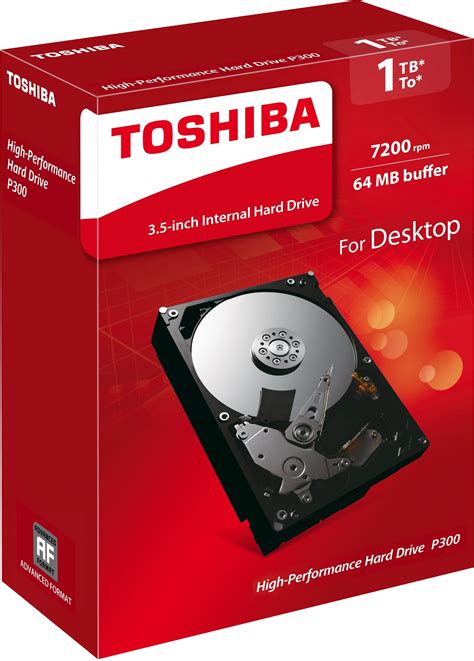 Toshiba P300 HDWD110EZSTA 1TB - Rask 3,5" harddisk med 1 TB lagring