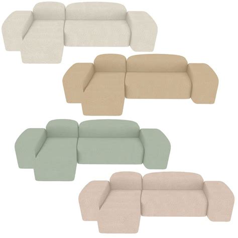 Riekus Recolors Of Sundays Sims Lovina Sofa In Boucle Sims