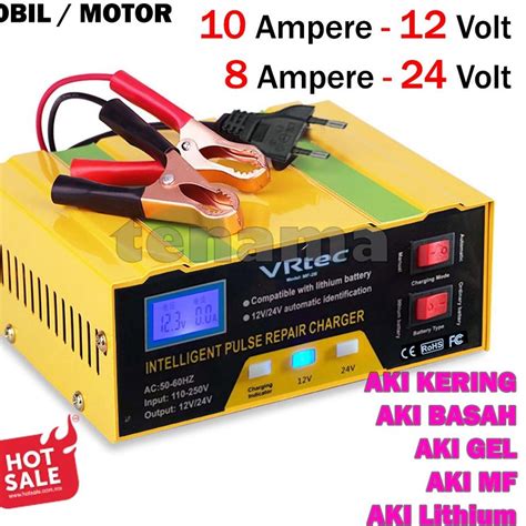 Jual Charger Aki 12V 24V 6 105AH MF 2B VRtec Smart Battery Charger