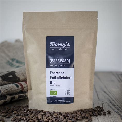 Espresso Entkoffeiniert Arabica Bio Harry S Kaffeer Sterei