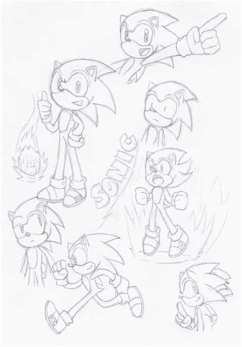 Sonic the Hedgehog Sketches by animeandrew1 on DeviantArt