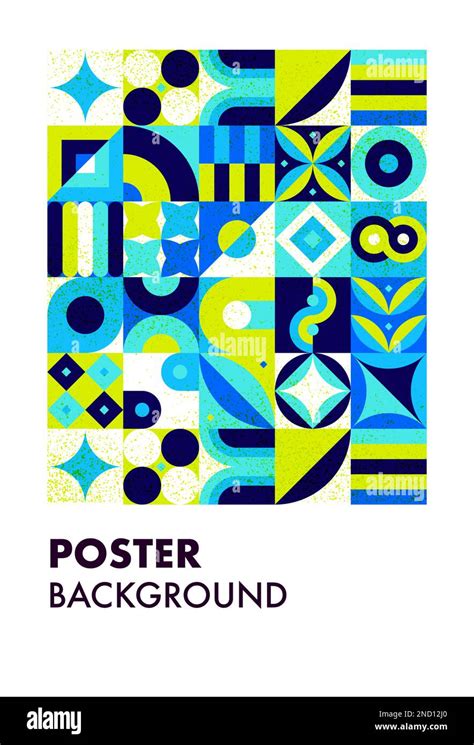 Geometrical Blue Poster Stock Vector Image And Art Alamy