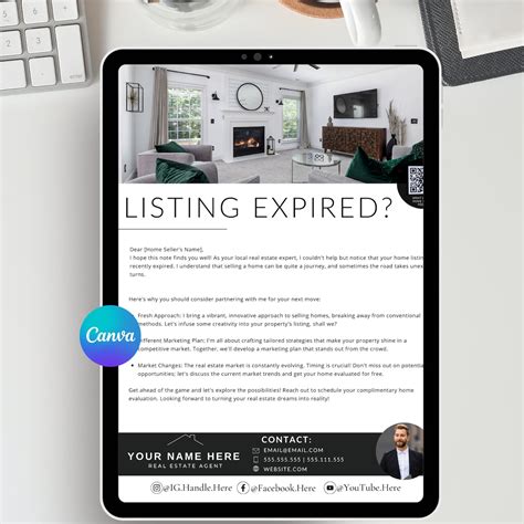 Real Estate Expired Listing Letter Canva Template Real Estate Agent