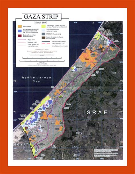 Satellite map of Gaza Strip | Maps of Gaza Strip | Maps of Asia | GIF ...