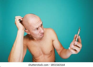 Funny Bald Naked Man Emotions Holds Stock Photo Shutterstock