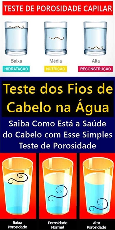 Teste De Porosidade Na Agua - Teste do Fio de Cabelo na Água - Saiba Como Está a Saúde do Cabelo com ...