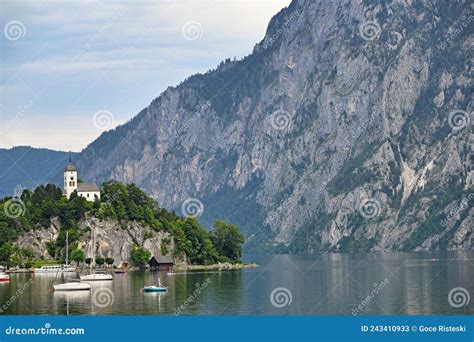 Johannesberg Chapel Traunkirchen On Traunsee Stock Image Image Of