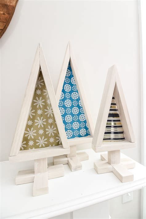 DIY Wooden Tabletop Christmas Trees