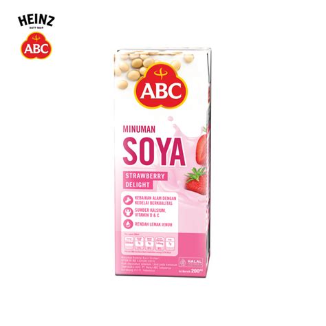 Jual ABC Soya Sari Kedelai Strawberry Delight 200 Ml Shopee Indonesia