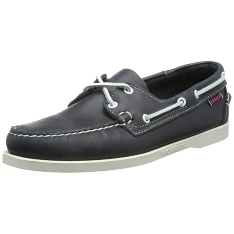 Sebago Sebago Mens Docksides Leather Boat Shoes In Blue Nite