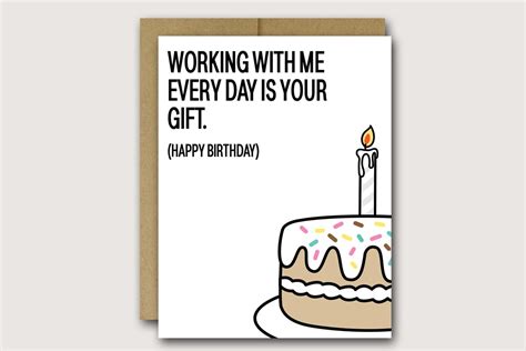 Coworker Birthday Card Funny Coworker Birthday Card Boss Birthday Card ...