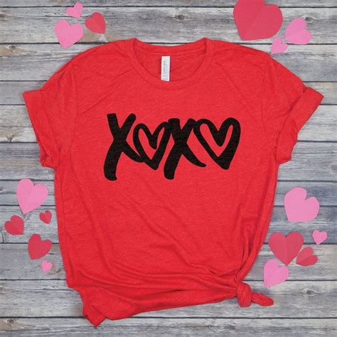 Xoxo Shirt Cute Valentine T Shirt For Women Hugs And Kisses Etsy