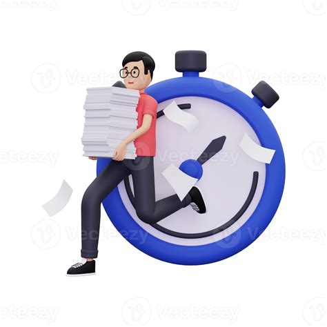 Employee finished work on his deadline 10872794 PNG