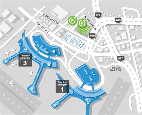 Toronto Airport Map Terminal 1 To 3