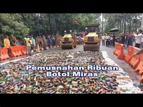 Pemkot Tangerang Musnahkan Ribuan Botol Miras Pemusnahan Dilakukan