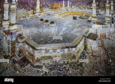 Plakat Des Al Masjid Al Haram Moschee In Mekka Stockfotografie Alamy