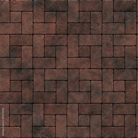 Traditional Brick Pavement Seamless Texture Stock Illustration