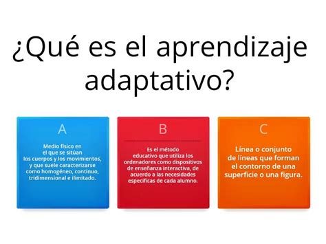 APRENDIZAJE ADAPTATIVO Quiz