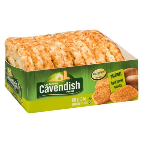 Cavendish Farms Hash Brown Patties Original 10 Pack 600 G Frozen Voilà Online Groceries And Offers