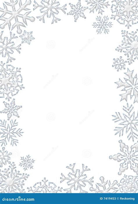 Snowflake Border Stock Illustration Illustration Of Design