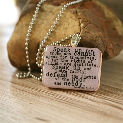 Proverbs 31 8 9 Necklace