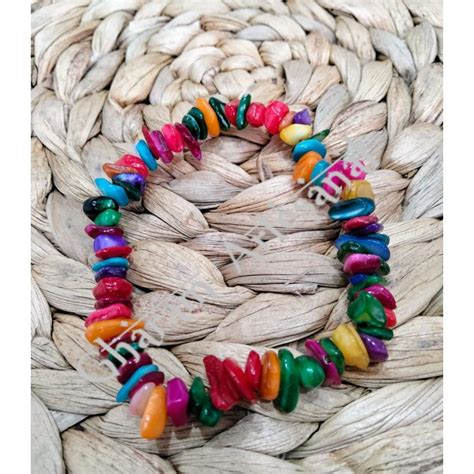 Pulsera Mineral Chip N Car De Colores