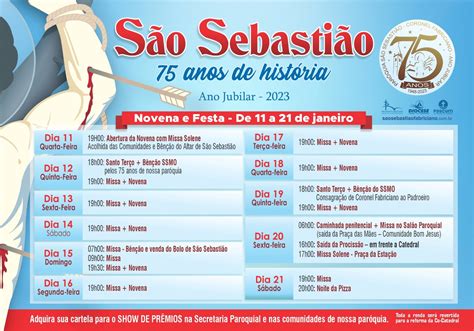 Novena E Festa De S O Sebasti O Par Quia S O Sebasti O