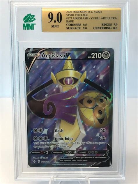 Mnt Grd Swsh Vivid Voltage Aegislash V Full Art Mnt