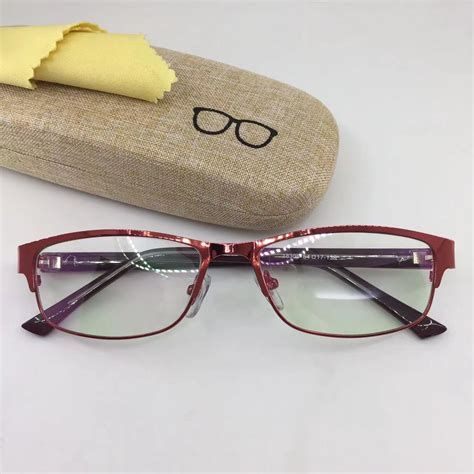 Free Hard Case Optical Metal Frame Eyeglasses For Unisex Replaceable Lens Good Quality 18305