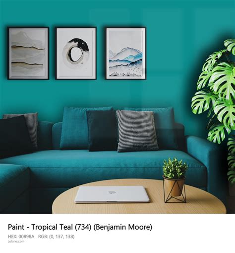 Benjamin Moore Tropical Teal 734 Paint Color Codes Similar Paints