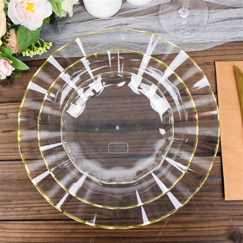 Efavormart 10 Pack Clear 6 Round Plastic Dessert Salad Plates