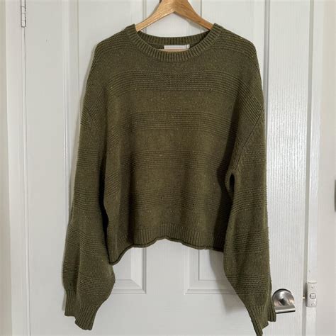 Green Wool Blend Knit Jumper Repop The Hidden Way Depop