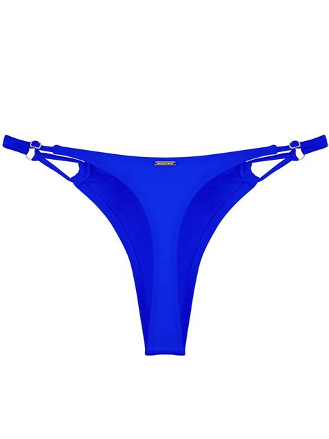 Relleciga Womens Low Rise Sexy Thong Bikini Bottom Adjustable High Leg Swimsuit Bottoms Royal