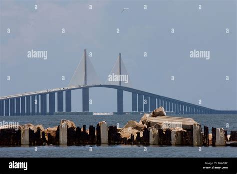 Sunshine Skyway Bridge Tampa Bay Florida Stock Photo Alamy