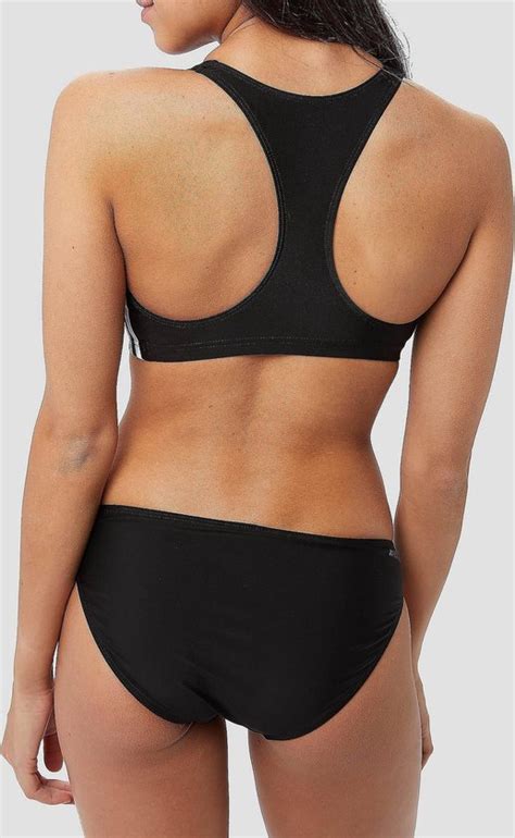 Adidas Fit 2 Piece 3 Stripes Bikini Zwart Dames Maat 42 Bol