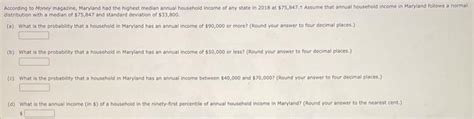 Solved According To Money Magazine Maryland Had The Highest