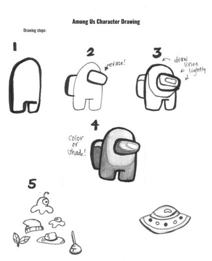 Among Us Drawing Tutorial - THAT ART TEACHER