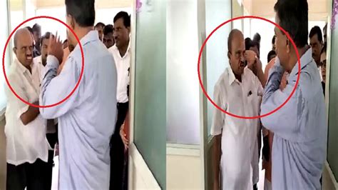 Viral Video Karnataka Jds Mla M Srinivas Slapped Mandya Iti College