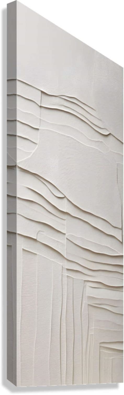 Japandi Long Narrow Wall Art Print Textured Cream Neutral Abstract