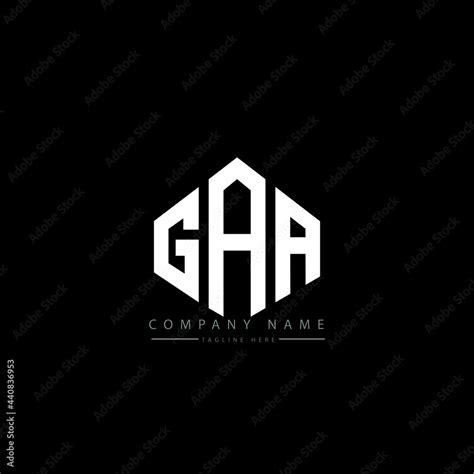 GAA letter logo design with polygon shape. GAA polygon logo monogram ...