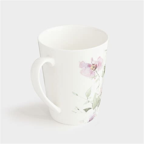 Кружка, 420 мл, 2 шт, фарфор N, белая, Сиреневые цветы, Floret — купить ...