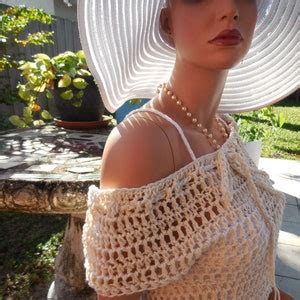 Crochet Bikini Beachwear Top Hobo Festival Sexy Modern Design Cropped Top Croptop Pattern