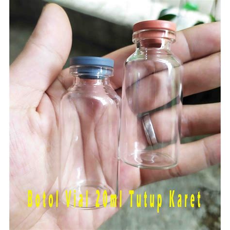 Jual Botol Vial Kaca Ml Ml Tutup Karet Botol Tester Bibit